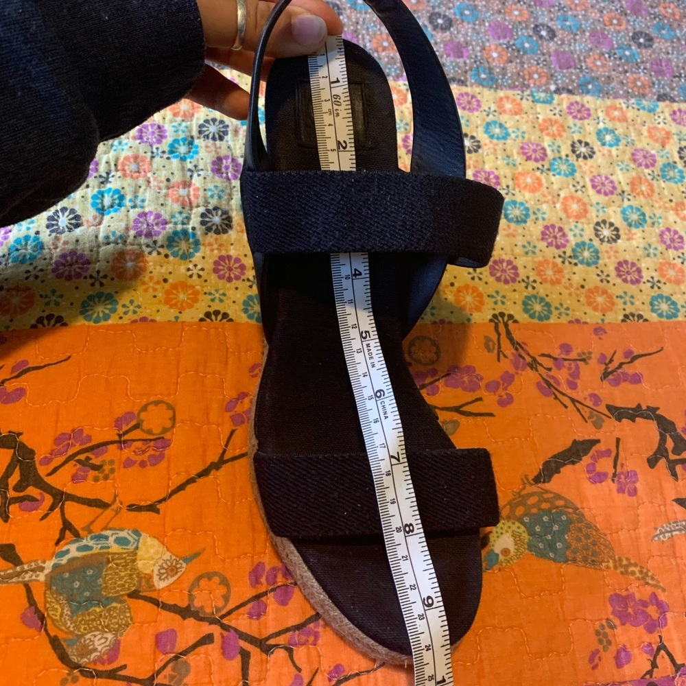 TORY BURCH Black Espadrille Wedges - Picture 7 of 8